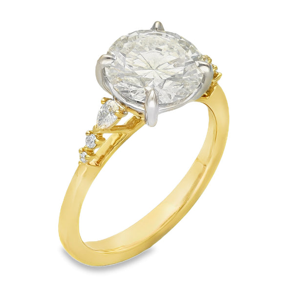 18ct Yellow Gold Diamond Solitaire Engagement Ring -  Size M - 2.73ct