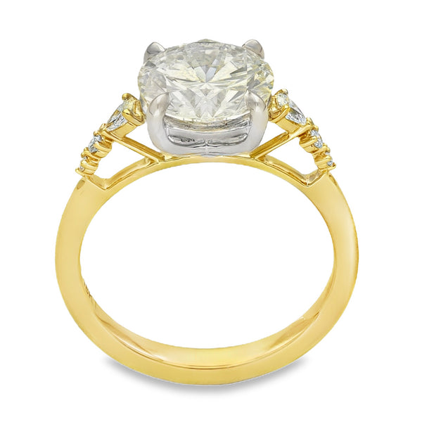 18ct Yellow Gold Diamond Solitaire Engagement Ring -  Size M - 2.73ct