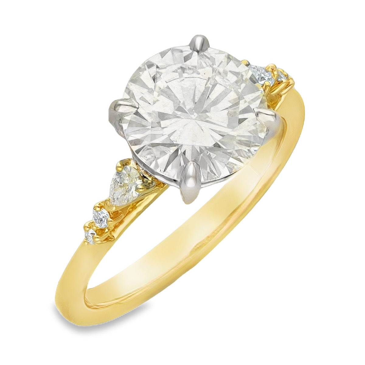 18ct Yellow Gold Diamond Solitaire Engagement Ring -  Size M - 2.73ct