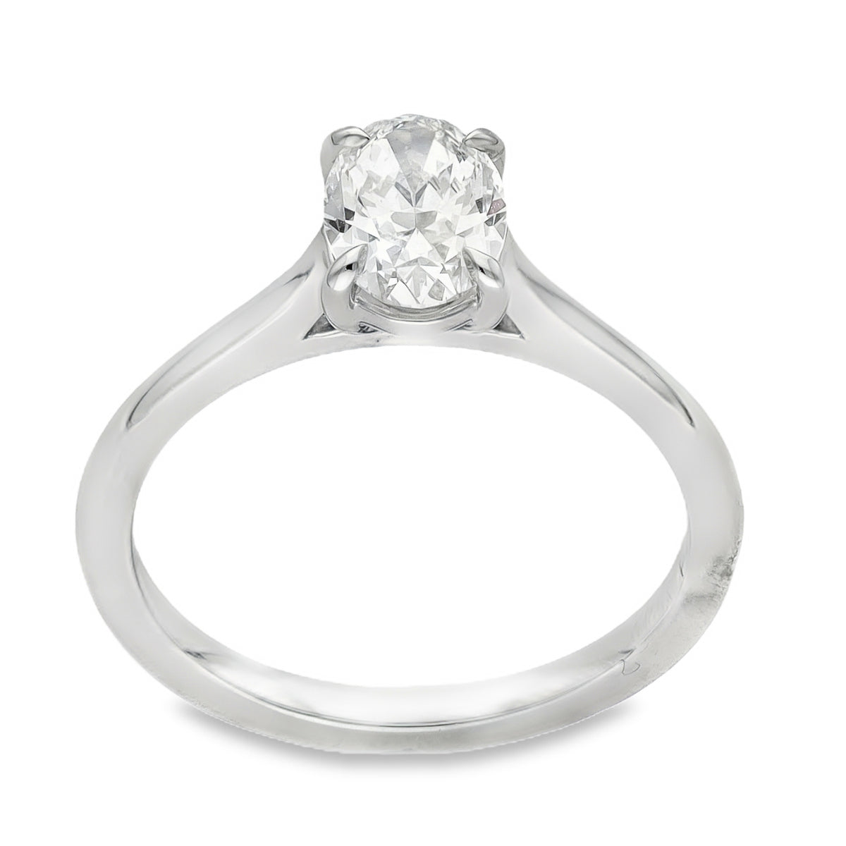 LAB 1.02CT D VS1 OVAL PLATINUM SOLITAIRE