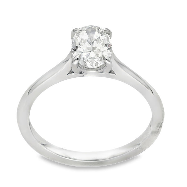 LAB 1.02CT D VS1 OVAL PLATINUM SOLITAIRE