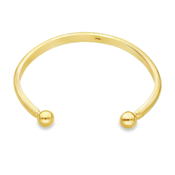 9ct Yellow Gold Torque Bangle - 19.5cm - 37.9g