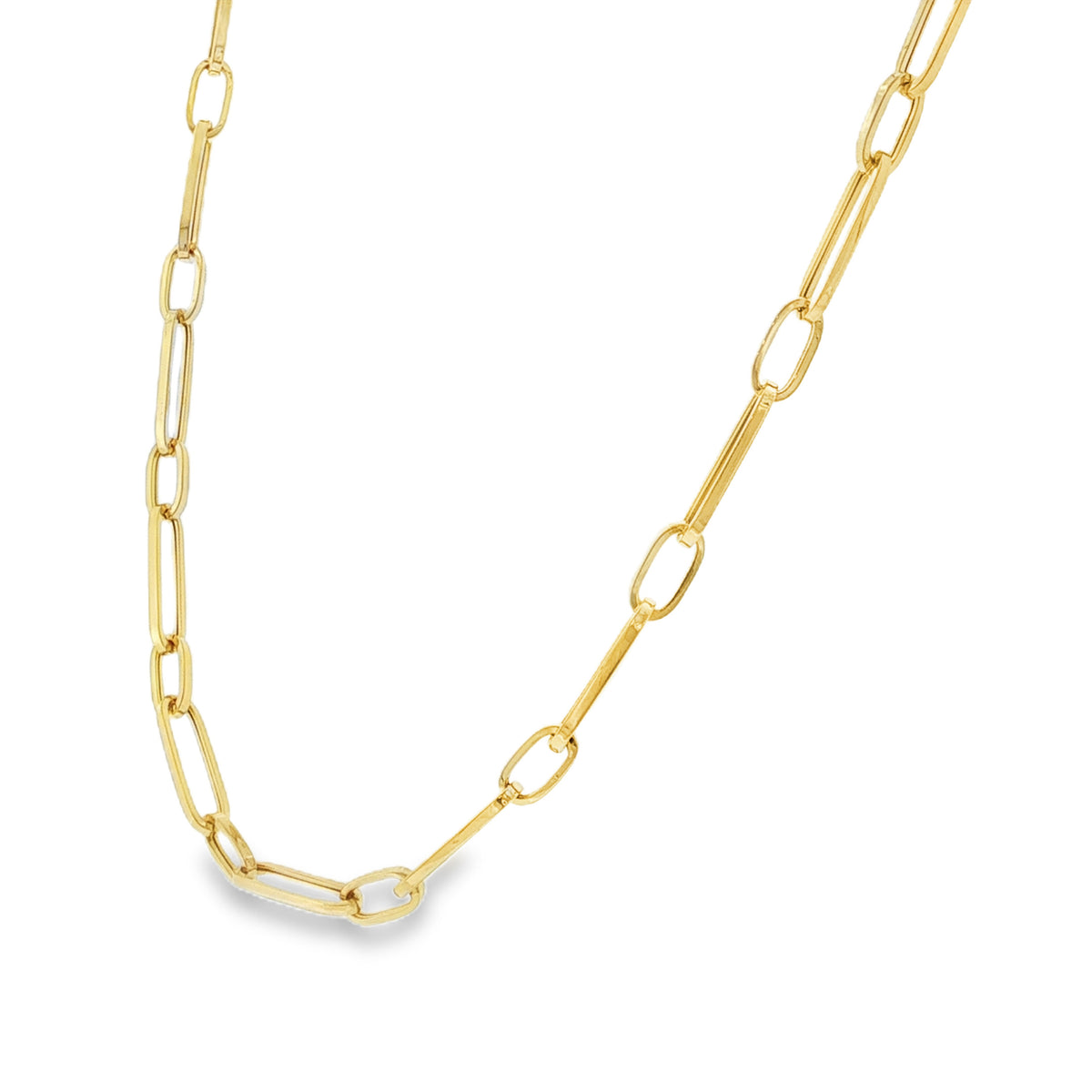 9ct Yellow Gold Hollow 1+1 Belcher Chain - 18"- 4.3g
