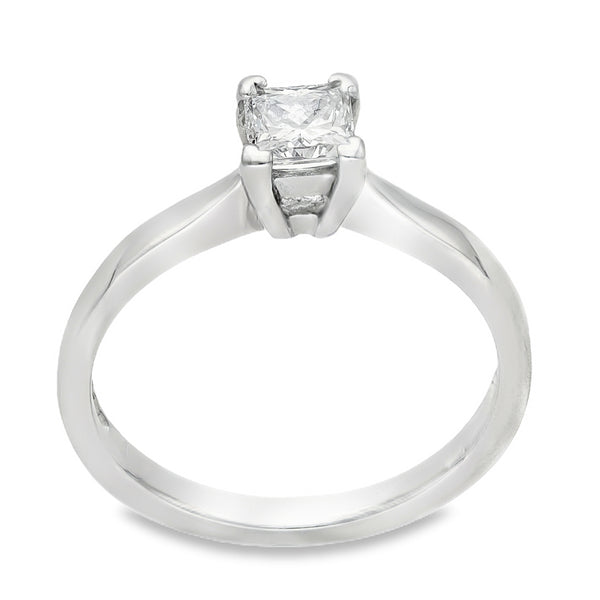 950 Platinum Princess Engagement Diamond Ring - Size L - 0.28ct