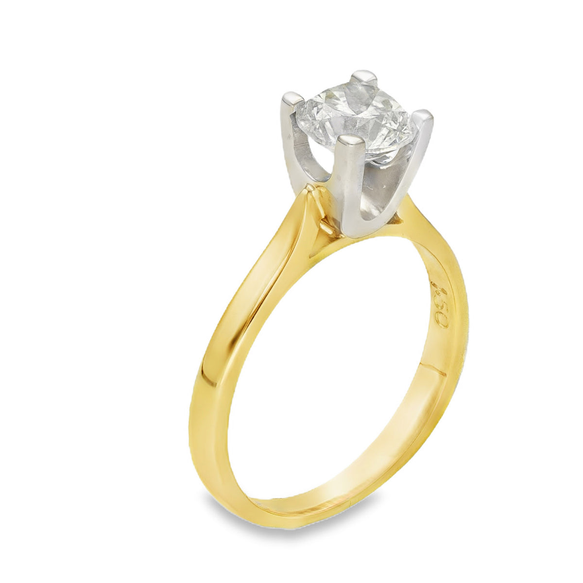 18ct Yellow Gold Diamond Solitaire Engagement Ring - 1.50ct