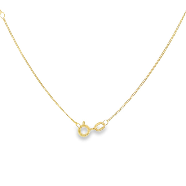 9ct Yellow Gold St Christopher Pendant & Chain - 23"- 2.1g