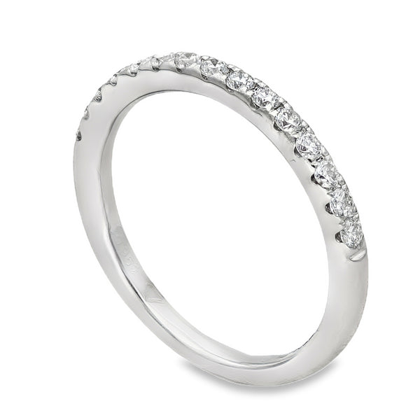 950 Platinum Diamond Half Eternity Ring - Size H½ - 0.22ct