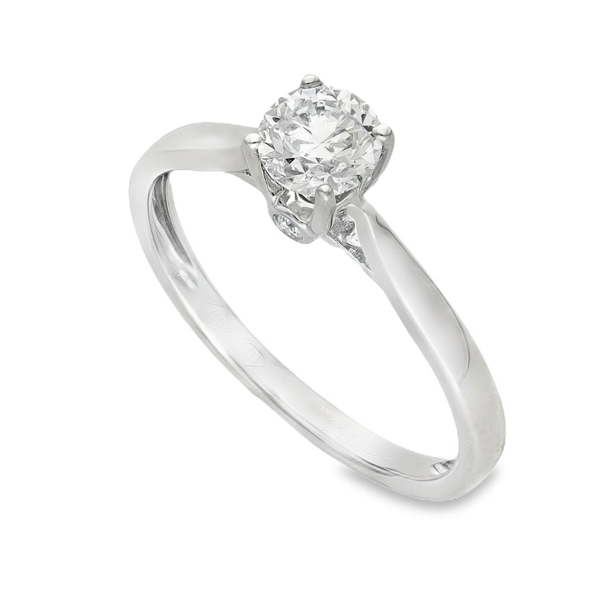 18ct Yellow Gold Diamond Engagement Ring - Size M - 0.52ct