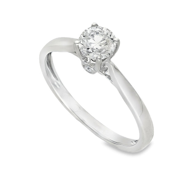 18ct Yellow Gold Diamond Engagement Ring - Size M - 0.52ct