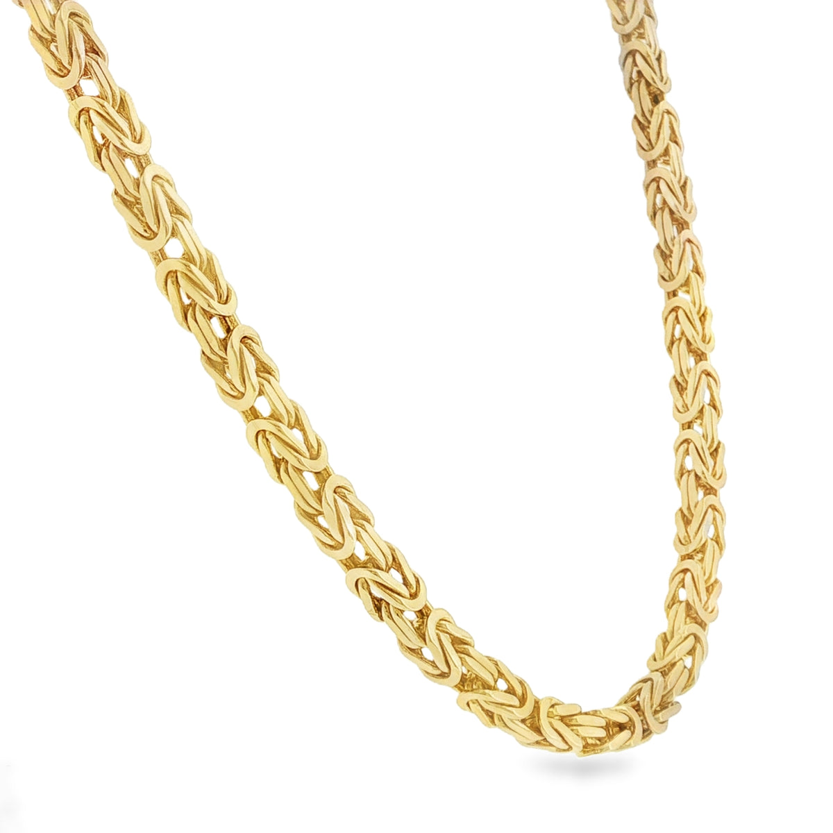 9ct Yellow Gold Heavy Byzantine Chain - 30" - 100.7g