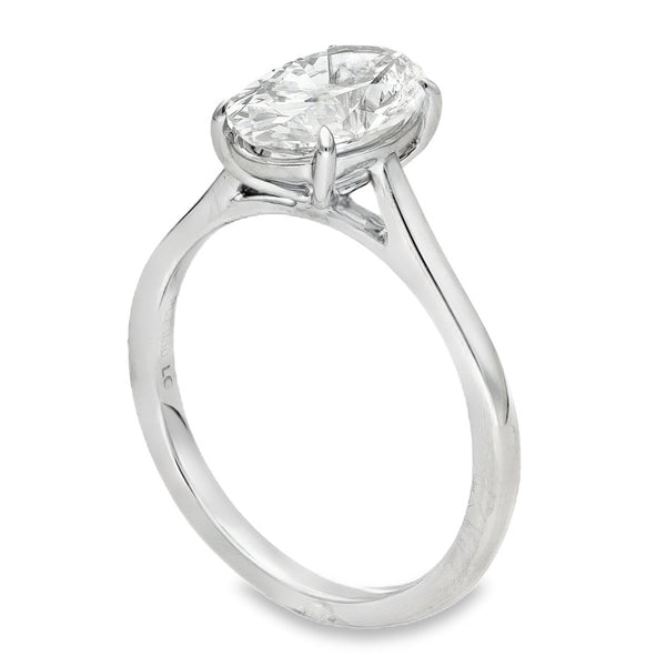 LAB 2.08CT  D VS1  OVAL PLATINUM SOLITAIRE