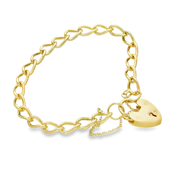 9ct Yellow Gold Twist Curb Bracelet - 7.5" - 13.6g