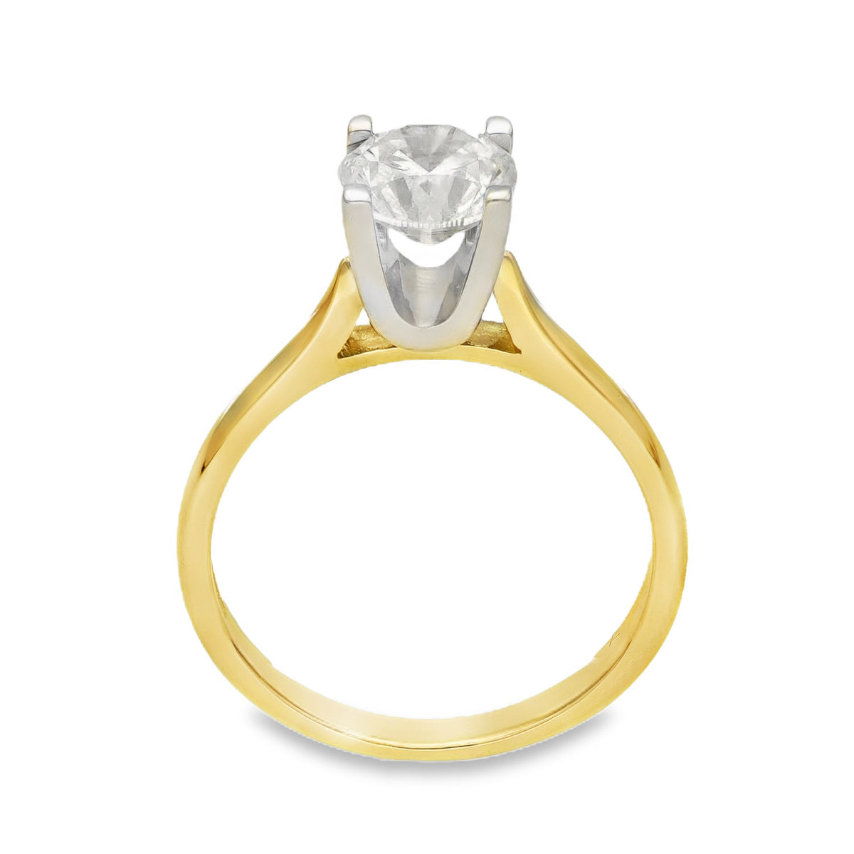 18ct Yellow Gold Diamond Solitaire Engagement Ring - 1.50ct