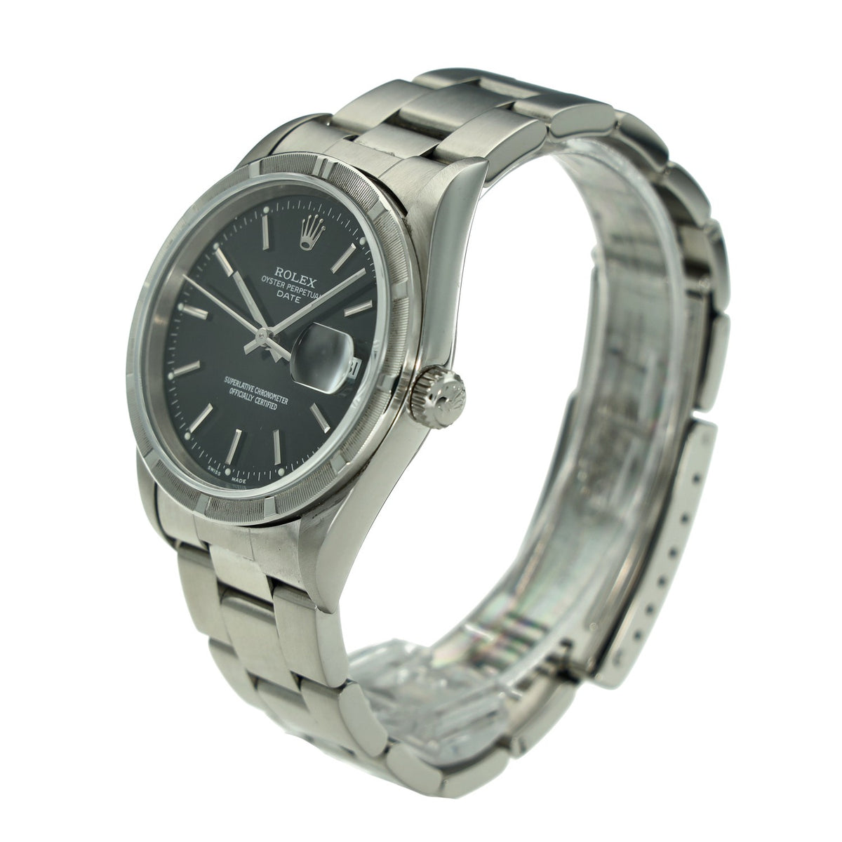 Oyster Perpetual Date 15210 - Black Dial - 2001