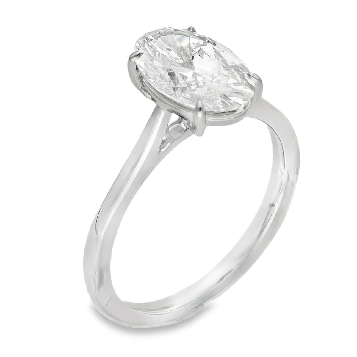 LAB 2.08CT  D VS1  OVAL PLATINUM SOLITAIRE