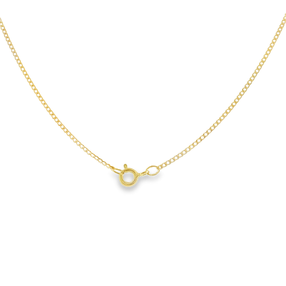 9ct Yellow Gold Closed Curb Chain - 20"- 2.4g