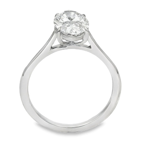 LAB 2.08CT  D VS1  OVAL PLATINUM SOLITAIRE