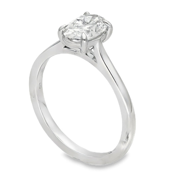 LAB 1.02CT D VS1 OVAL PLATINUM SOLITAIRE