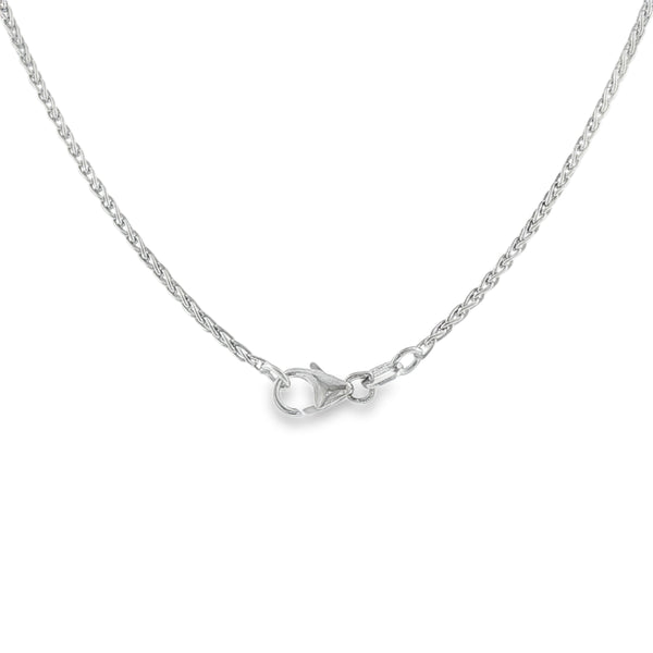 18ct White Gold Fine Spiga Chain - 18" - 5.6g