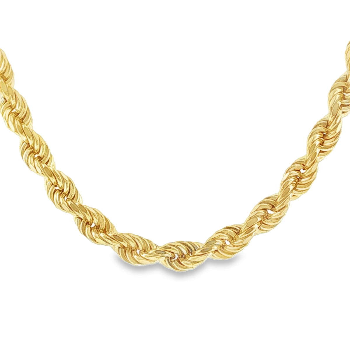 9ct Yellow Gold Rope Chain - 20" - 21.3g
