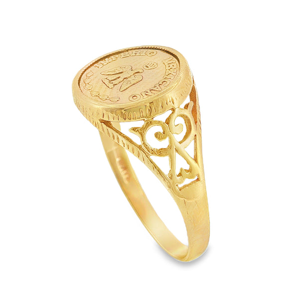 9ct Yellow Gold Pessos Ring 2.4g