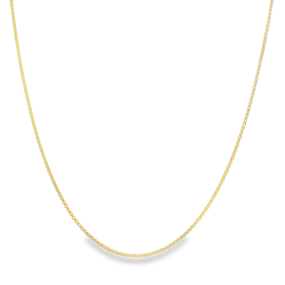 9ct Yellow Gold Spiga Chain - 18" - 2.4g