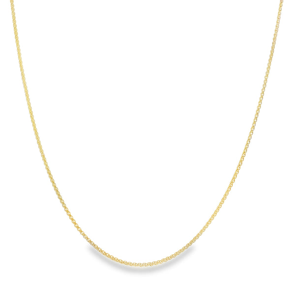 9ct Yellow Gold Spiga Chain - 18" - 2.4g