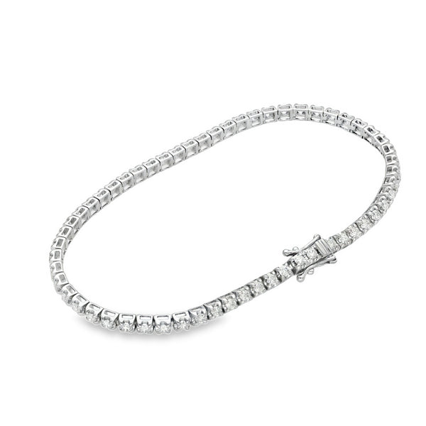 9ct White Gold 2.00ct Diamond Tennis Bracelet – 18.5cm