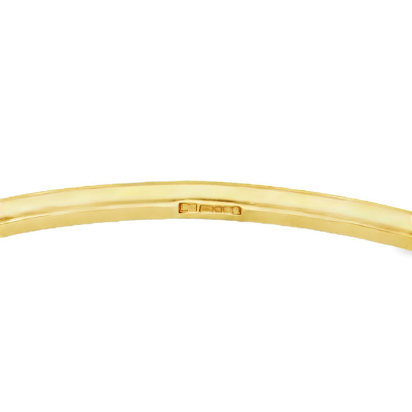 9ct Yellow Gold Cubic Zirconia Torque Bangle - 20cm - 24.2g