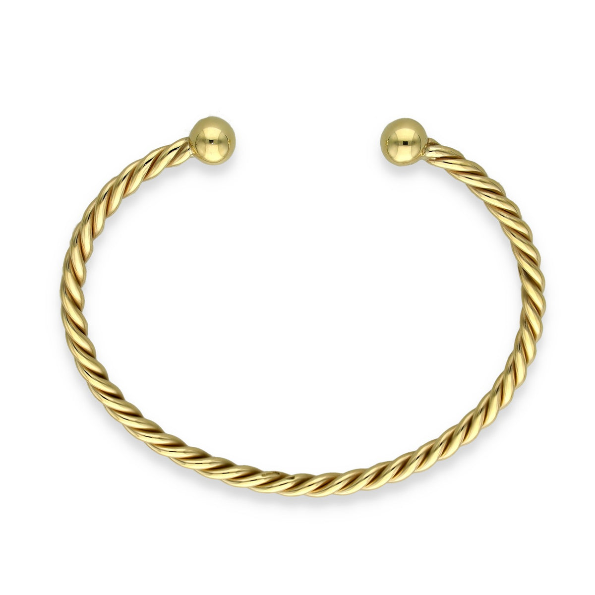 9ct Yellow Gold Twist Torque Bangle 10.5g