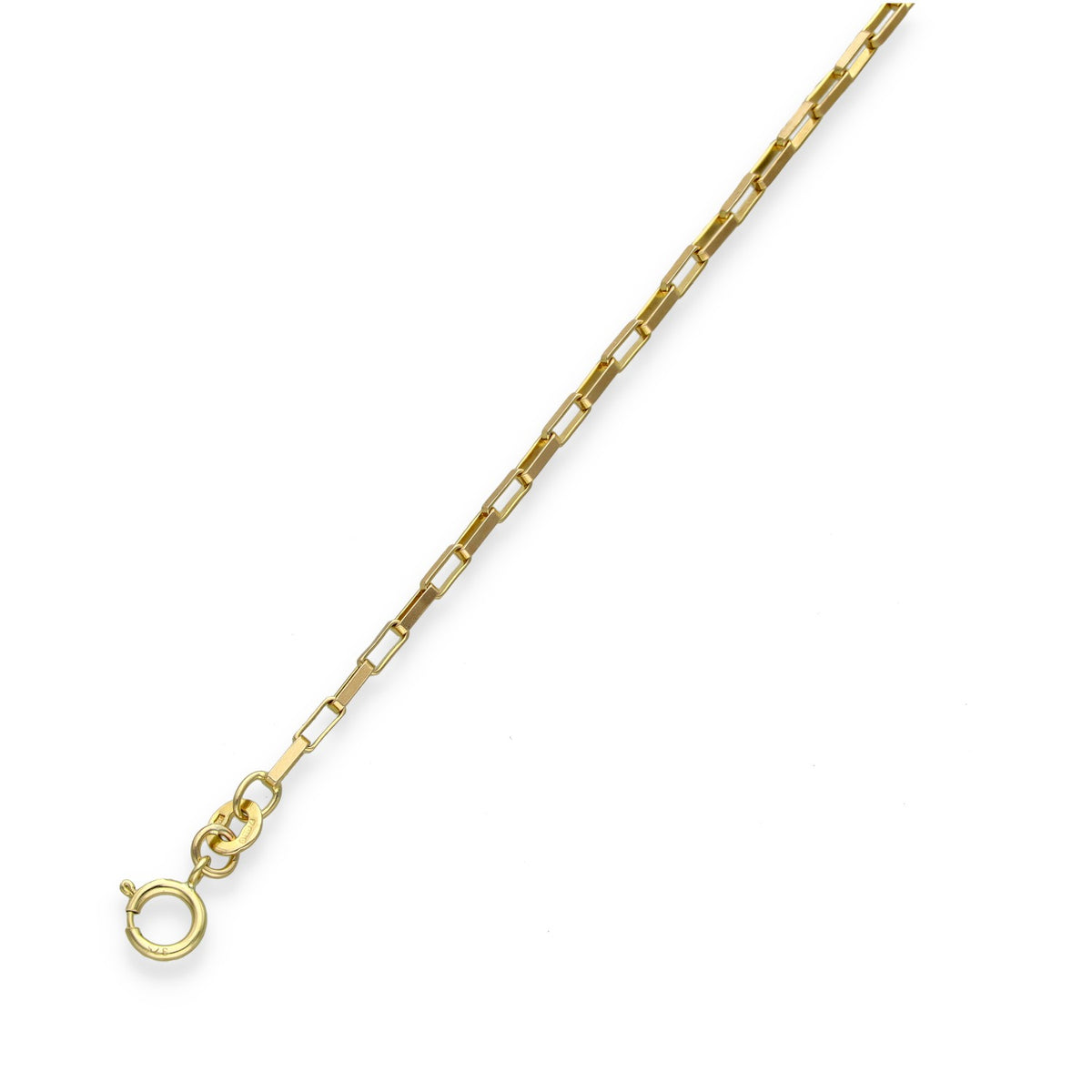 9ct Yellow Gold Fine Paper Link Bracelet - 7" - 1.9g