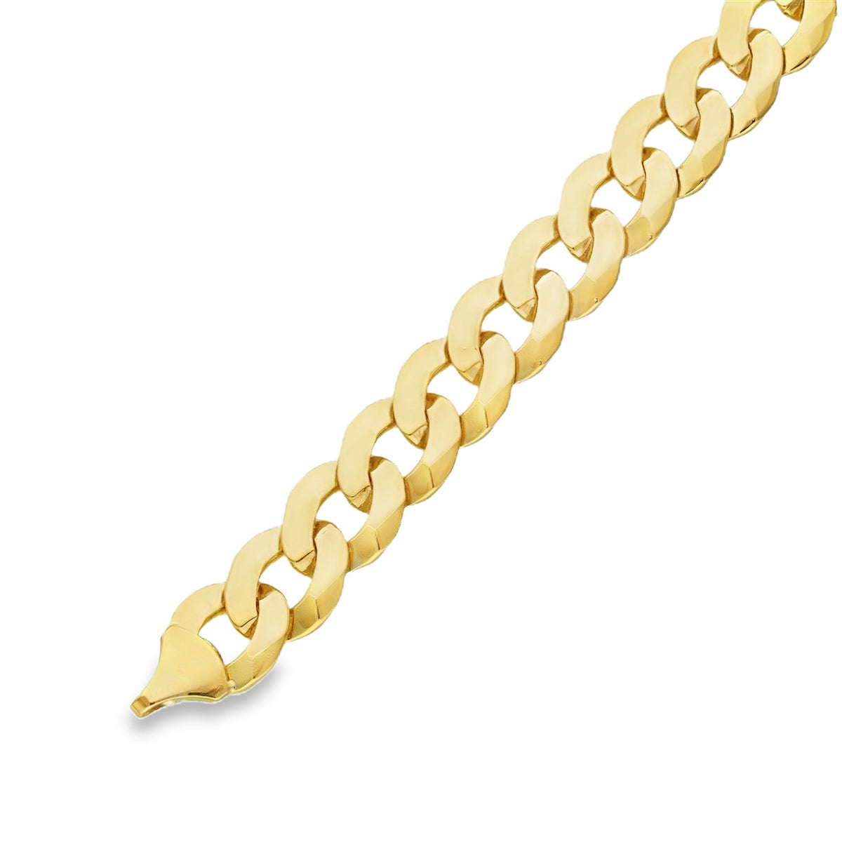 9ct Yellow Gold Flat Curb Bracelet - 8.5" - 31.2g