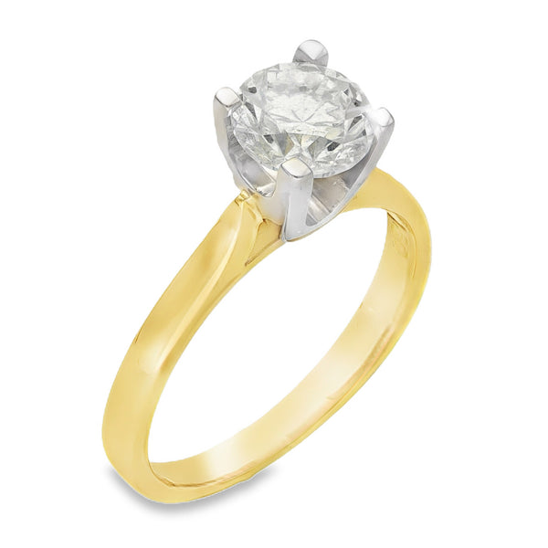 18ct Yellow Gold Diamond Solitaire Engagement Ring - 1.50ct