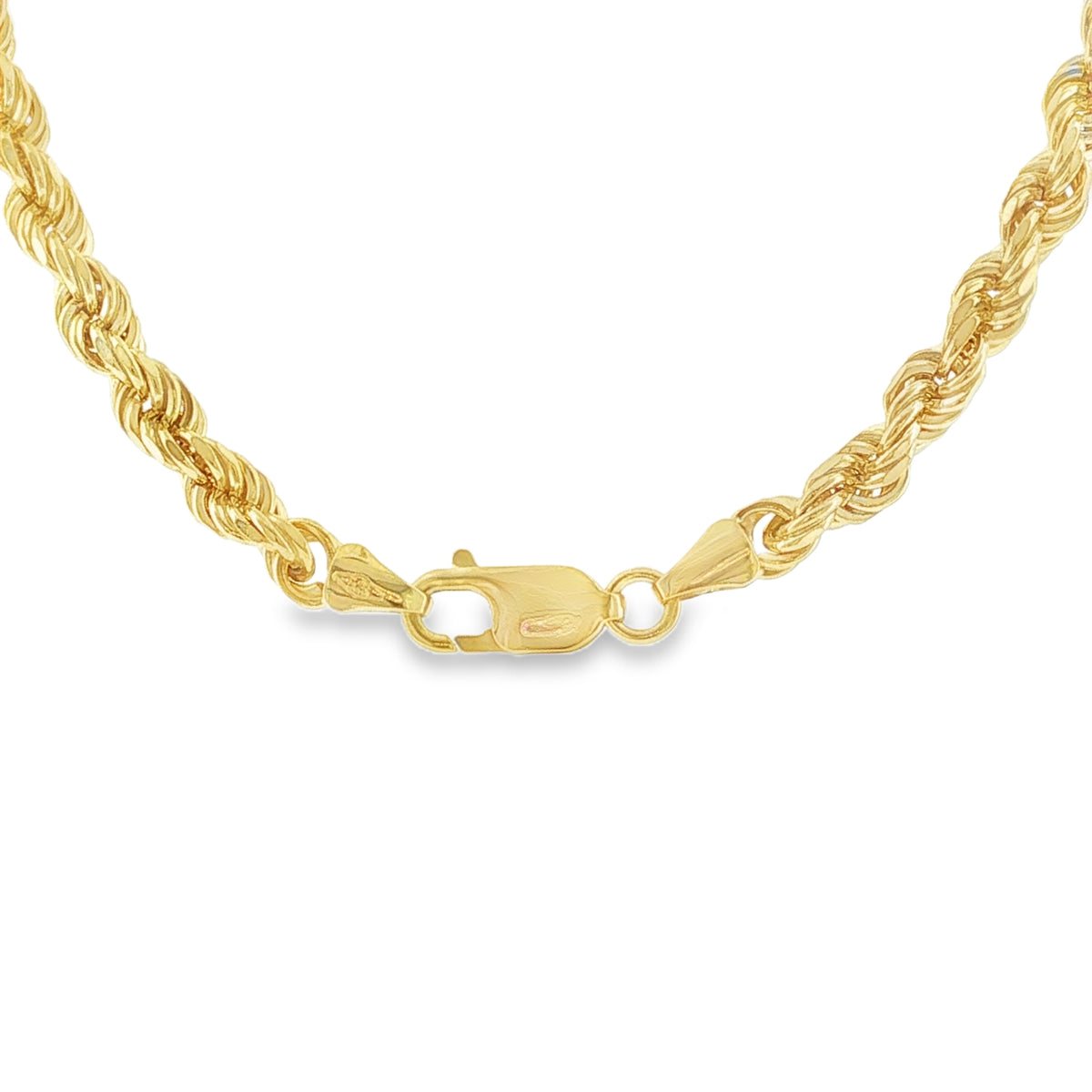 9ct Yellow Gold Rope Chain - 22" - 41.3g