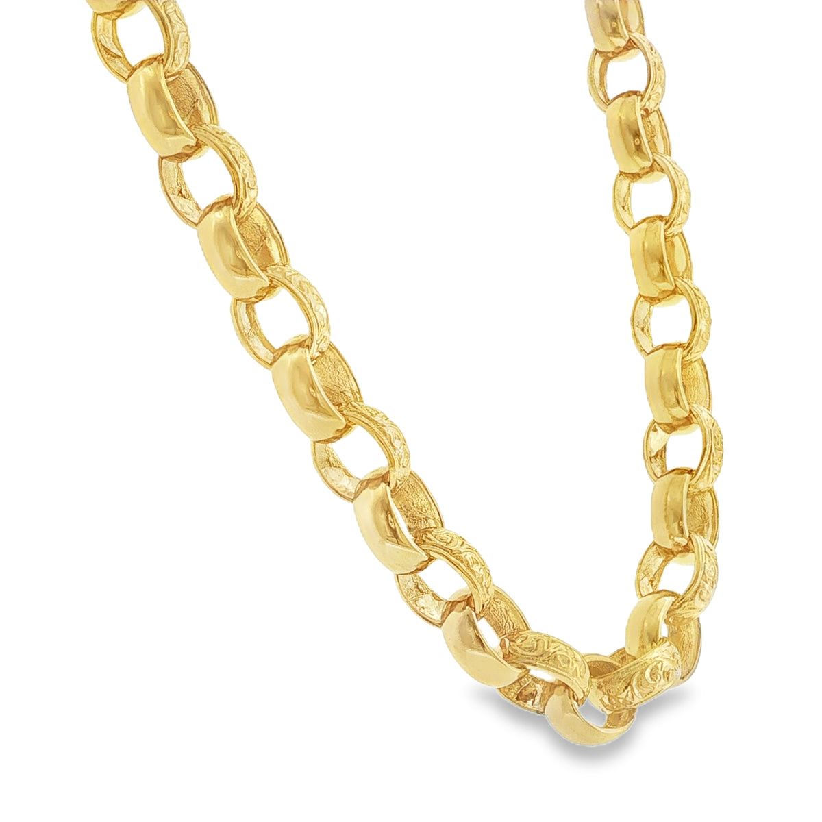 9ct Yellow Gold Heavy Belcher Chain - 24" - 77.3g