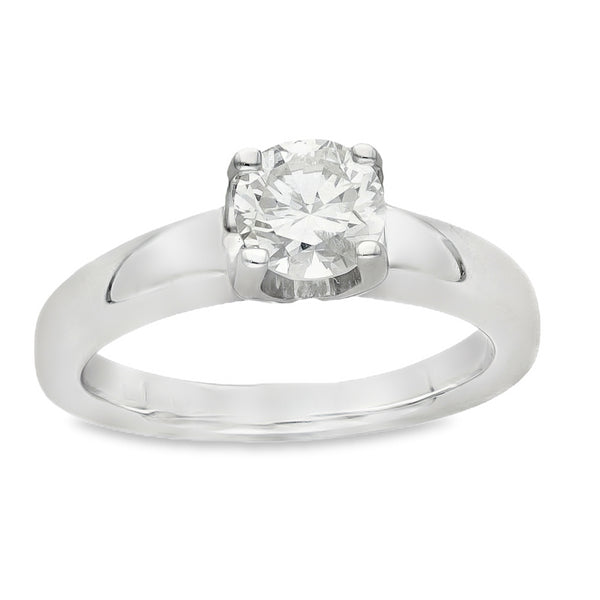 18ct White Gold Diamond Solitaire Engagement Ring - Size H½ - 0.60ct