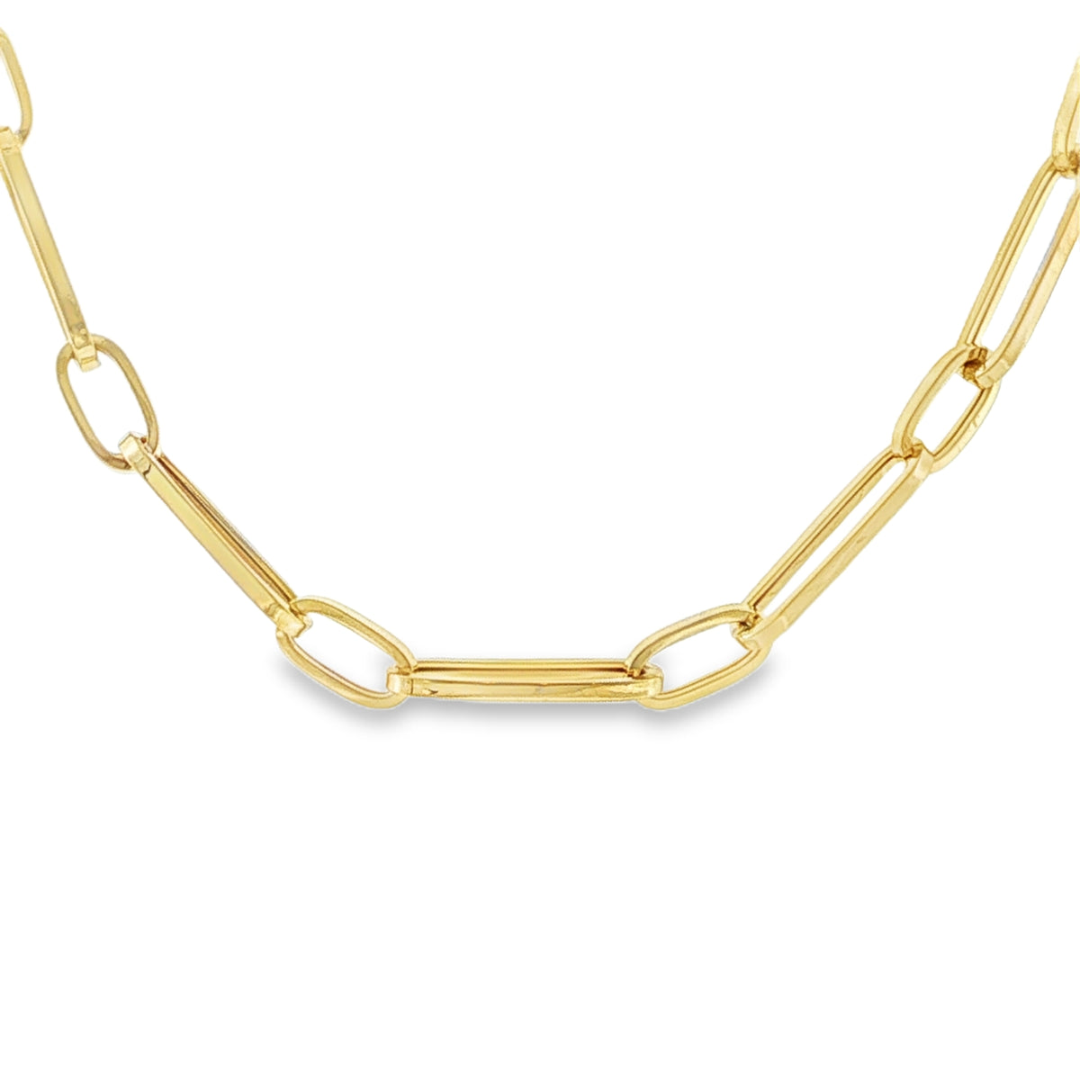 9ct Yellow Gold Hollow 1+1 Belcher Chain - 18"- 4.3g