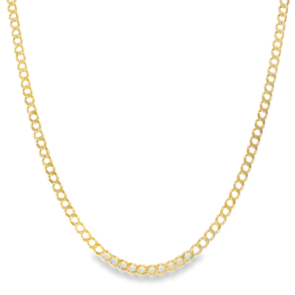 9ct Yellow Gold Curb Chain - 22" - 14.3g