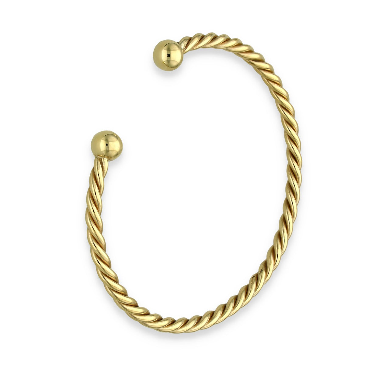 9ct Yellow Gold Twist Torque Bangle 10.5g