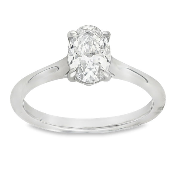LAB 1.02CT D VS1 OVAL PLATINUM SOLITAIRE