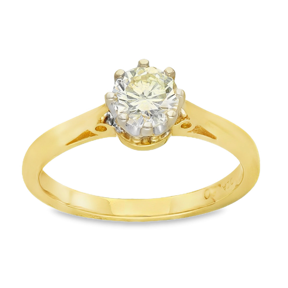 18ct White Gold Diamond Engagement Ring - Size K - 0.50ct
