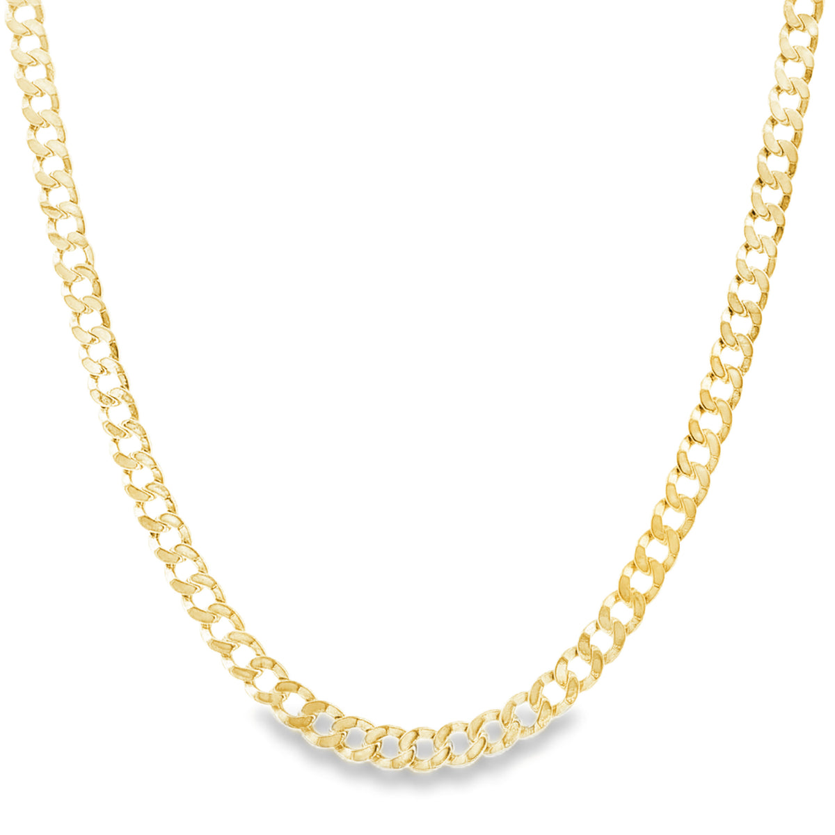 9ct Yellow Gold Closed Curb Chain - 23" - 20.1g