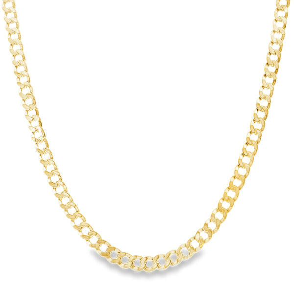 9ct Yellow Gold Closed Curb Chain - 23" - 20.1g