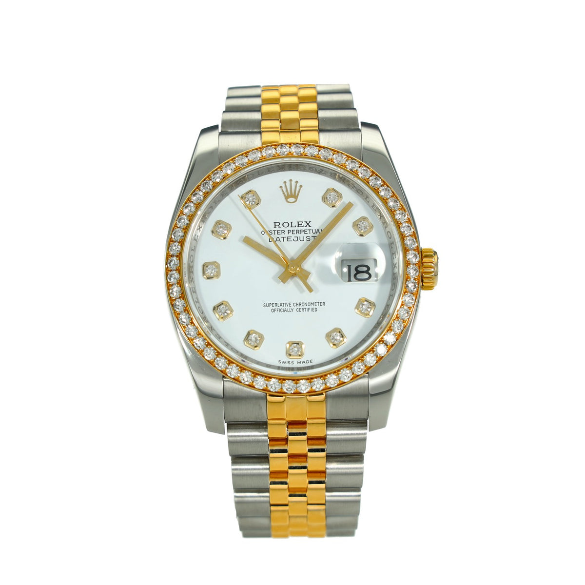 Datejust 116243 - White Diamond Dial - Diamond Set Bezel - 2019