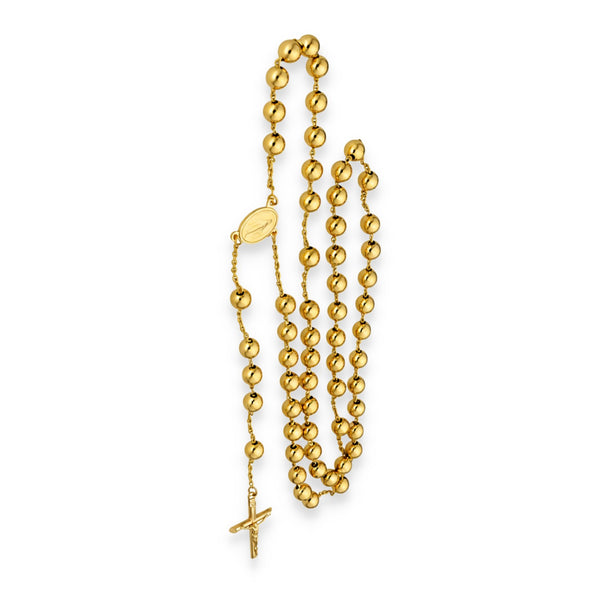 9ct Yellow Gold Rosary Bead Chain - 26" - 29.5g