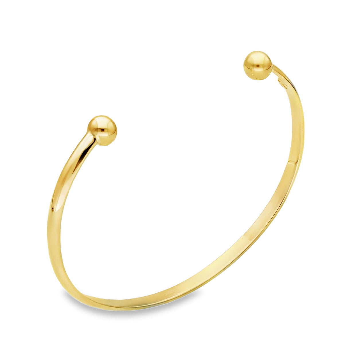 9ct Yellow Gold Torque Bangle - 16.5cm - 8.3g