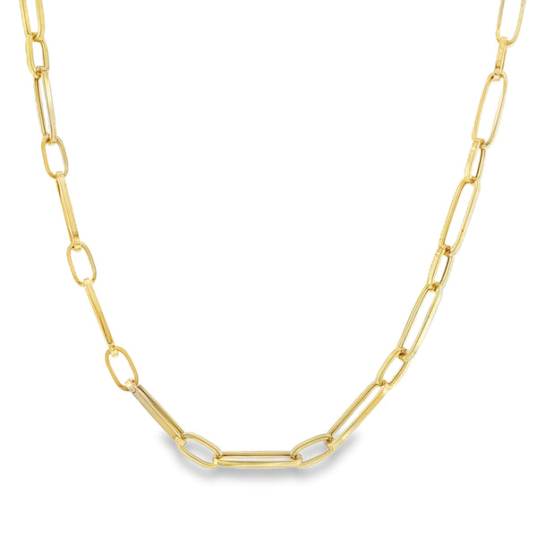 9ct Yellow Gold Hollow 1+1 Belcher Chain - 18"- 4.3g