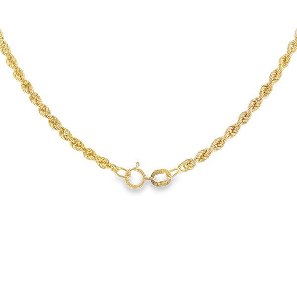 9ct 16"Hllw Rope Chain (A5606065)