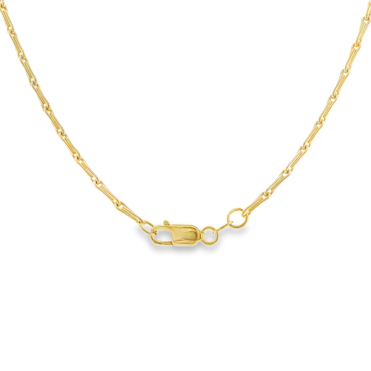 9ct Yellow Gold Barleycorn Chain - 22" - 9.3g