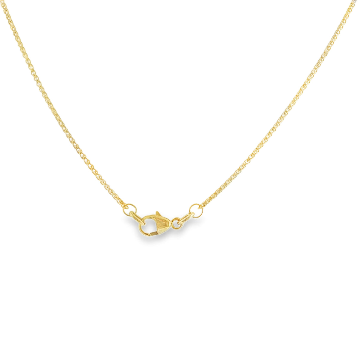 9ct Yellow Gold Spiga Chain - 18" - 2.4g